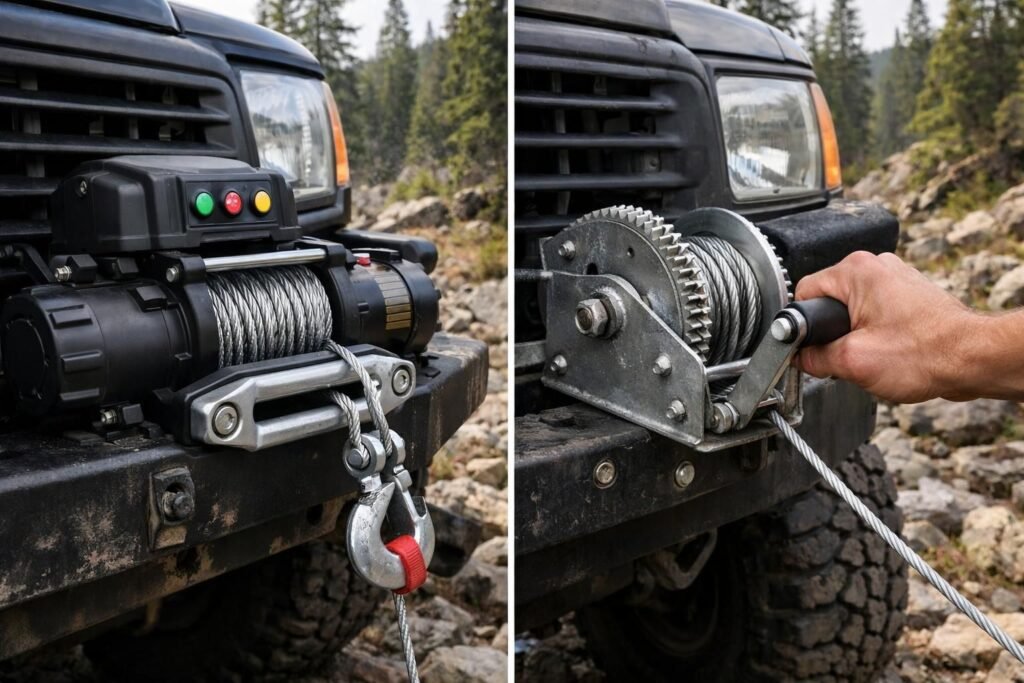 découvrez les différences entre treuil électrique et treuil manuel, avec leurs avantages et inconvénients pour choisir l'équipement adapté à vos besoins.