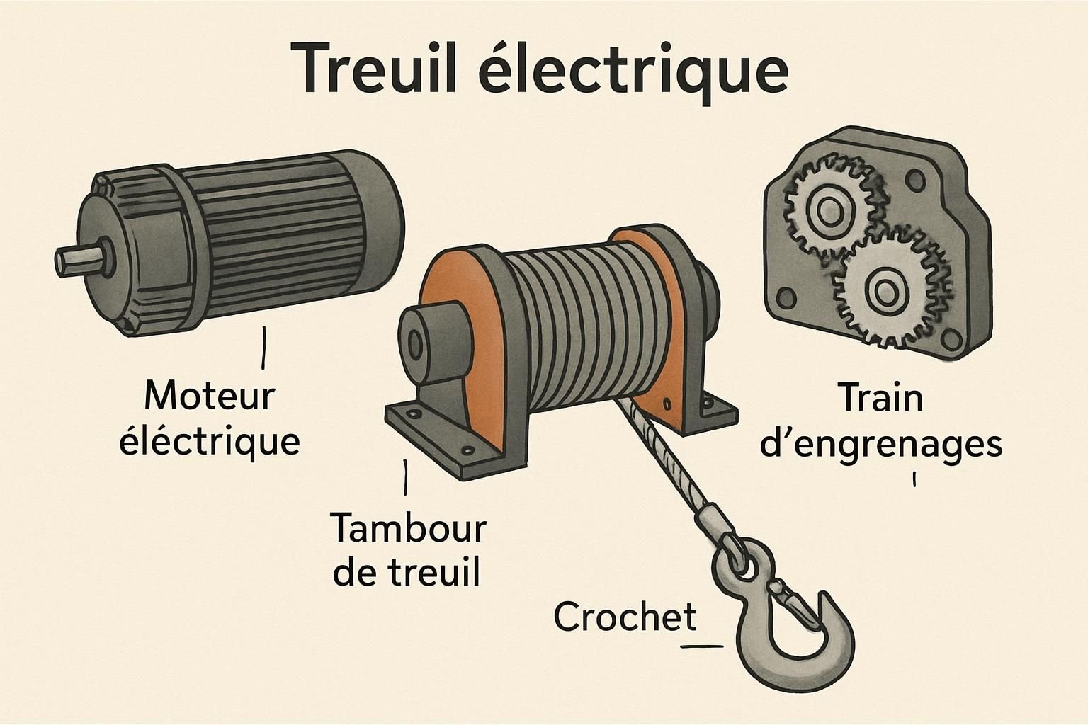 découvrez notre guide complet pour comprendre la composition d’un treuil électrique, ses composants essentiels et son fonctionnement.